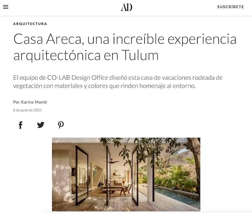 Casa Areca: Award-Winning Architectural Villa with Concierge Tulum Mexico